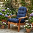 thumbnail image 1 of SHANNA Rocking Chair Cushion, Waterproof and Fade-Resistant Patio Chair Cushions, Non-Slip Indoor Rocking Chair Cushion with Ties, Thicken Chair Pads for Adirondack, 44"x20"x4", Navy Blue, 1 of 9