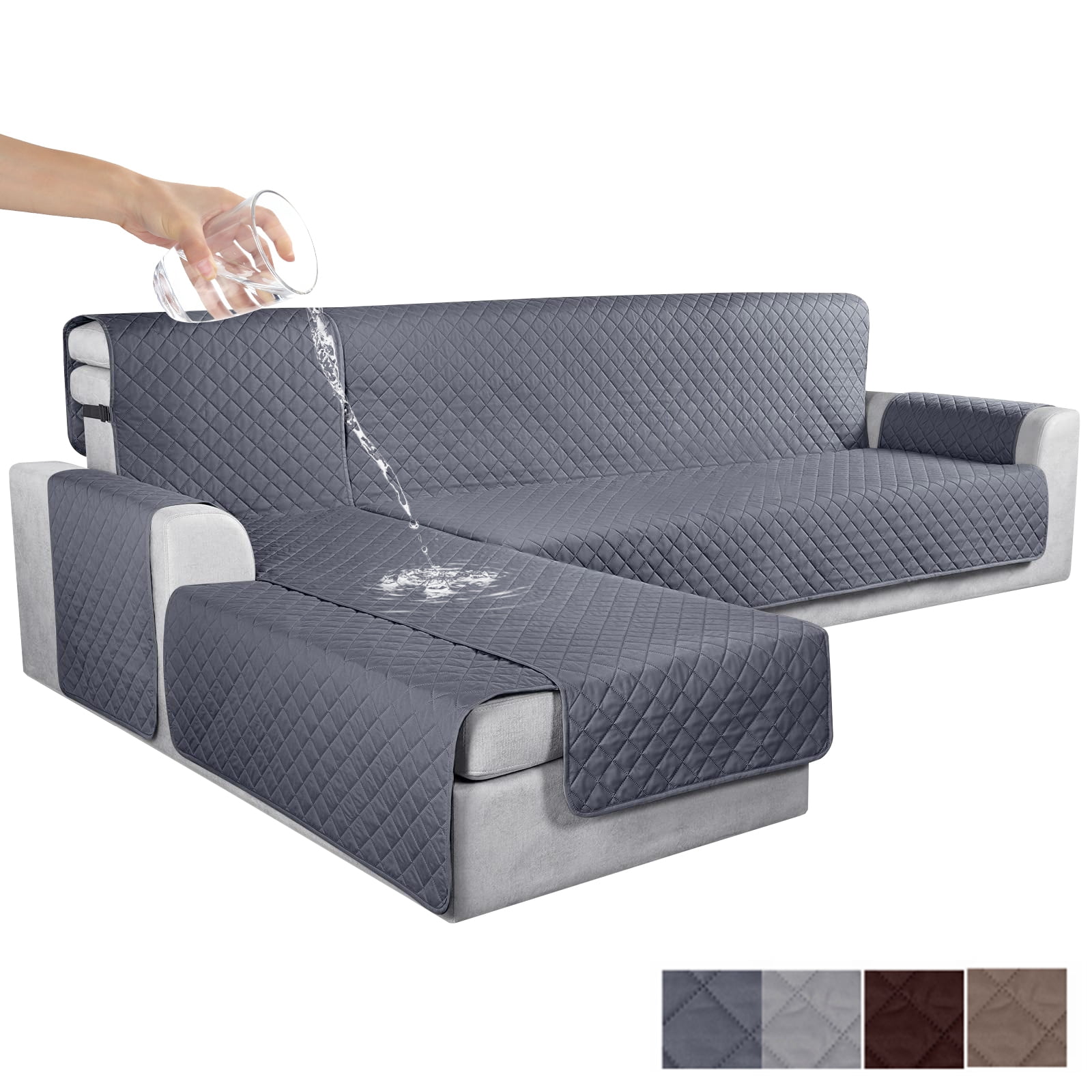 SHANNA Sectional Couch Covers 100 Waterproof L Shaped Sofa Slipcover