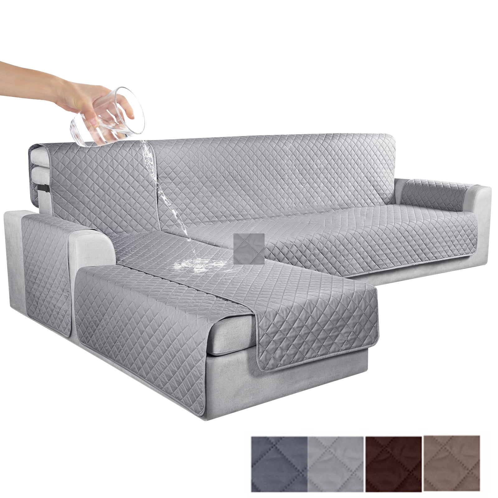 SHANNA Sectional Couch Covers 100 Waterproof L Shaped Sofa Slipcover