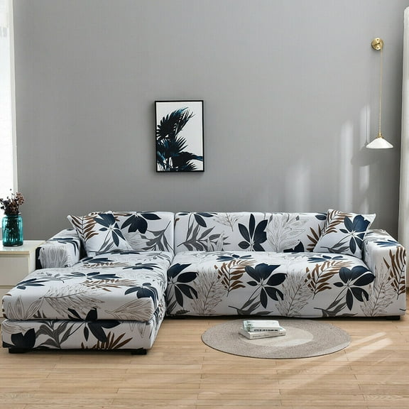 SHANNA Sectional Couch Covers L Shape 3 Seater +3 Seater Sofa Slipcover with 2Pcs Pillowcase As Gift