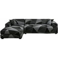 thumbnail image 1 of SHANNA Sectional Couch Covers L Shape Corner Sofa Slipcover 2Pcs Sofa Covers for 3 Seater+3 Seater, 1 of 10