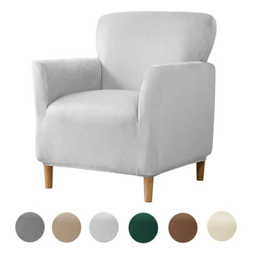SHANNA Single Armchair Cover Stretch Chair Covers Anti-Slip Furniture Protector for Living Room Banquet（Light Grey）