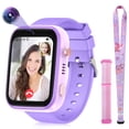 thumbnail image 1 of SHANNA Smart Watch for Kids with GPS 4G HD Touchscreen Watch with Phone GPS Tracker Real-Time Location SOS Video Call Voice Chat Camera for Boys Girls Gift, Purple, 1 of 9