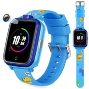 SHANNA Smart Watch for Kids, GPS Tracker Watch, 4G Smart Watch with Dual Camera,2 Way Voice & Video Call SOS Alert Safe Smartwatch Phone for Ages 3-12 Boys Girls