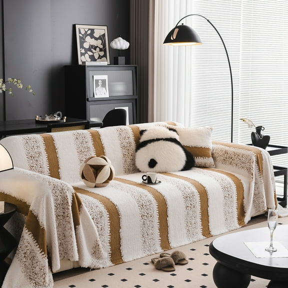 SHANNA Sofa Covers for 1/2/3/4 Seater, Throw Couch Covers Loveseat Covers Futon Covers L Shaped Sectional Covers Velvet Pet Couch Protector