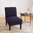 thumbnail image 1 of SHANNA Stretch Armless Chair Slipcovers, Water-Repellent Armless Accent Chair Covers Protector, Navy Blue, Set of 1, 1 of 9