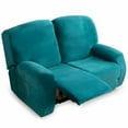 thumbnail image 1 of SHANNA Stretch Recliner Loveseat Cover Sofa Slipcover, 2 Seater Couch Cover Furniture Protector, Green, 1 of 9