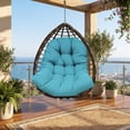 thumbnail image 1 of SHANNA Swing Chair Cushion Hanging Basket Seat Cushion Pillow, Egg Chair Back Cushions Pads for Indoor and Outdoor Garden, Blue, 1 of 12