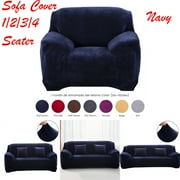 SHANNA Thick Velvet Sofa Slipcover 1/2/3/4 Seater, Stretch Fabric Sofa Protector Couch Covers for Pet Cat Dog