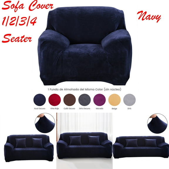 SHANNA Thick Velvet Sofa Slipcover 1/2/3/4 Seater, Stretch Fabric Sofa Protector Couch Covers for Pet Cat Dog