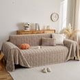 thumbnail image 1 of SHANNA Velvet Throw Sofa Covers, Non-Slip Couch Covers Washable Furniture Protector Blanket for Kids & Pets, Sectional Couch Covers for Living Room, Khaki, 71"×150", 1 of 10