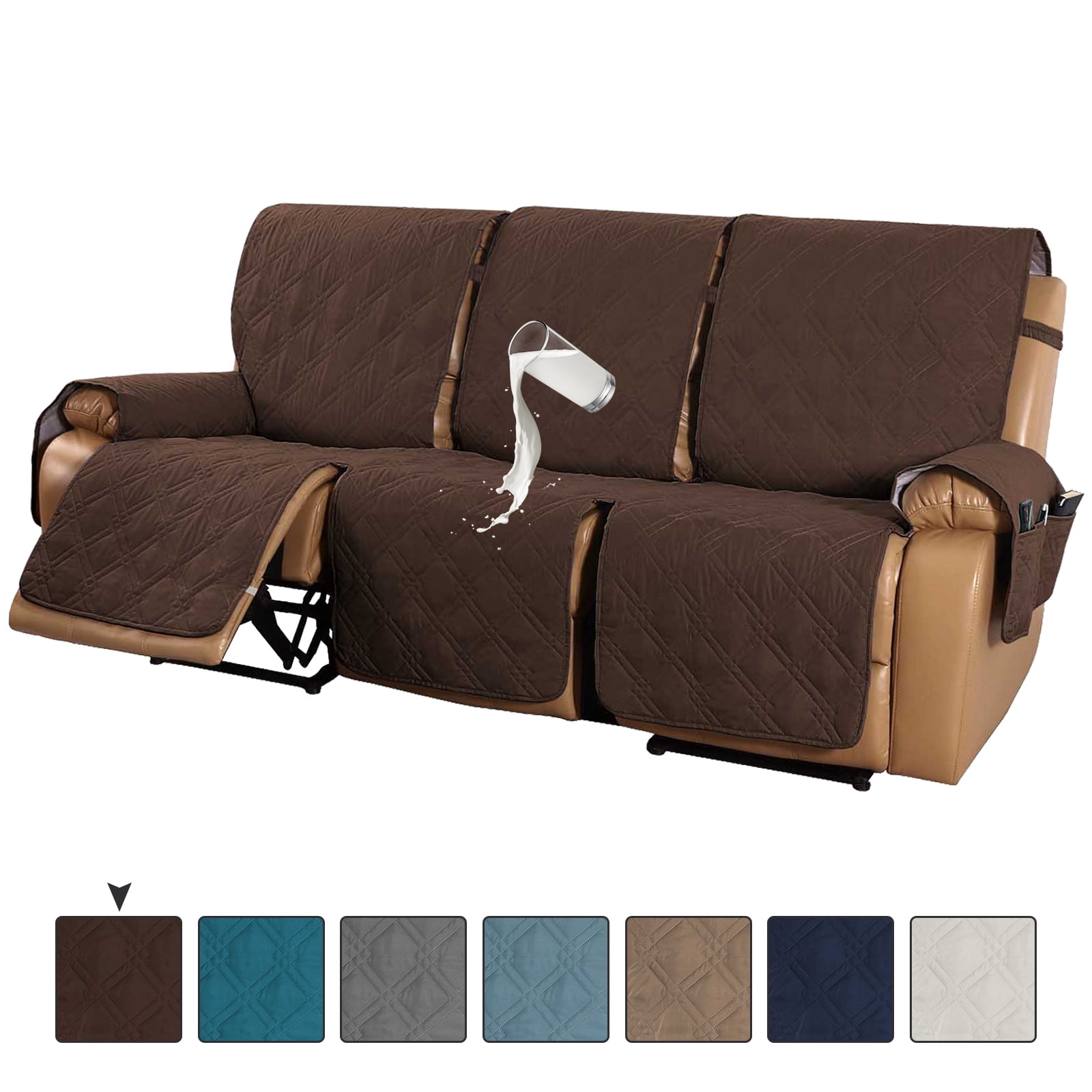 SHANNA Waterproof Recliner Sofa Cover Couch Covers, 1Piece Washable Reclining Sofa Cover