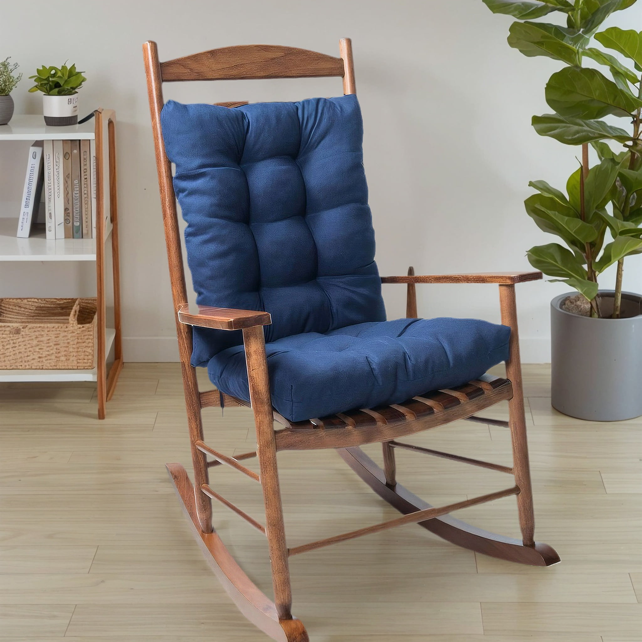 SHANNA Waterproof Rocking Chair Cushion Set, Premium Tufted Pads Non