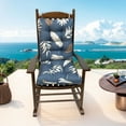 thumbnail image 1 of SHANNA Waterproof Rocking Chair Cushion Set, Premium Tufted Pads Non-skid Cushion Back and Seat Bottom for Porch Rocker Outdoor Indoor Office Dining Chairs, Floral Pattern, 1 of 9