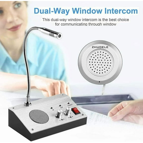 SHANNA Window Speaker System,Intercom System, Two Way Voice Transmission,High Power Speaker,Speaker for Bank,School,Store
