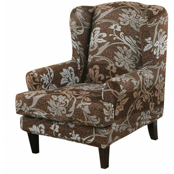 SHANNA Wingback Chair Slipcover Sofa Furniture Protector 2-Piece Armchair Covers with Seperate Seat Cushion Cover