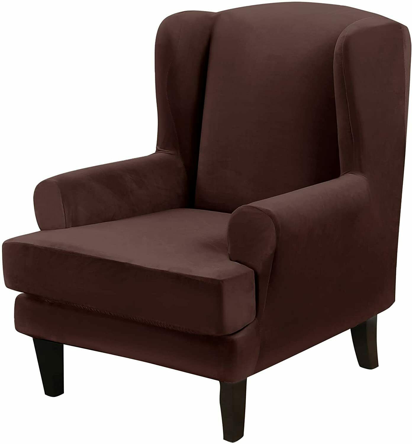 SHANNA Wingback Chair Slipcover Sofa Furniture Protector 2-Piece Armchair Covers with Seperate Seat Cushion Cover