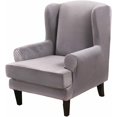 thumbnail image 1 of SHANNA Wingback Chair Slipcover Sofa Furniture Protector 2-Piece Armchair Covers with Seperate Seat Cushion Cover, 1 of 9
