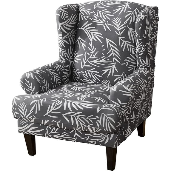 SHANNA Wingback Chair Slipcovers 2-Piece Stretch Fabric Wing Chair Cover with Cushion Cover Armchair Sofa Furniture Protector
