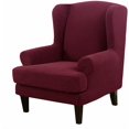 thumbnail image 1 of SHANNA Wingback Chair Slipcovers 2-Piece Stretch Fabric Wing Chair Cover with Cushion Cover Armchair Sofa Furniture Protector, 1 of 9