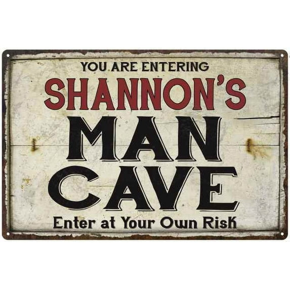 SHANNON'S Man Cave Sign Rustic Garage Decor Gift 8x12 Metal 208120035320