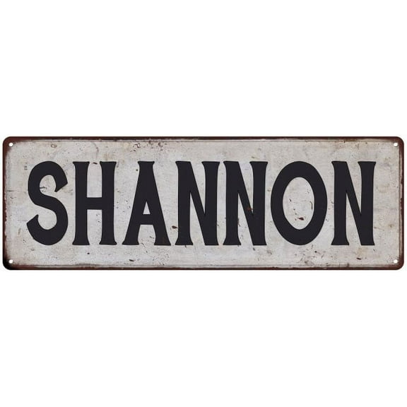SHANNON Vintage Look Rustic Chic Metal Sign 8x24 108240036771