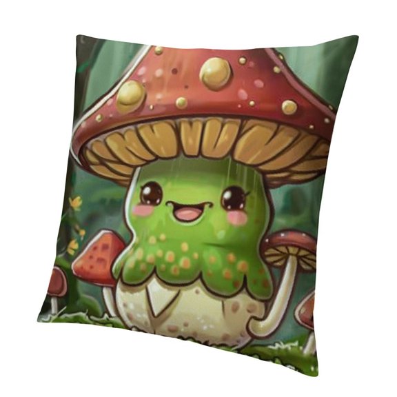 SHANXI Adorable Cartoon Mushroom Pillowcase - Perfect Decorative Accent for Bedroom 20x20in