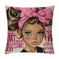 thumbnail image 1 of SHANXI African American Black Girl Home Decorative Throw Pillow Cover, I am Kind Inspirational Quotes Cushion Case 22x22in, 1 of 5