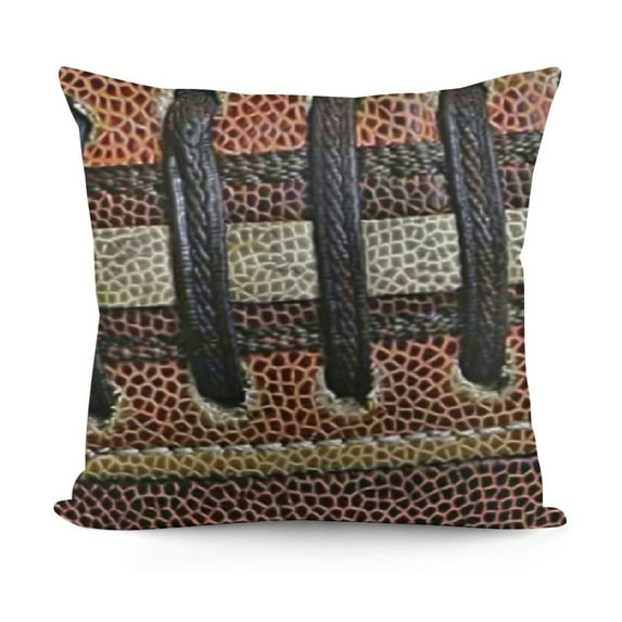 SHANXI American Football Throw Pillow Case Laces Detail Closeup Ball Pillow Cushion Covers Home Sofa Decorative 24x24in