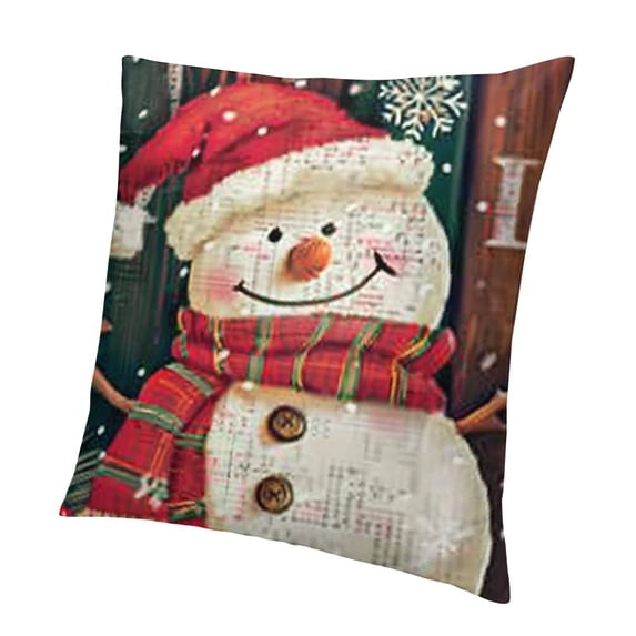 SHANXI Background with Christmas Quote Decorative Pillow Covers Merry Christmas and Throw Pillow Case Cushion Cover 24x24in
