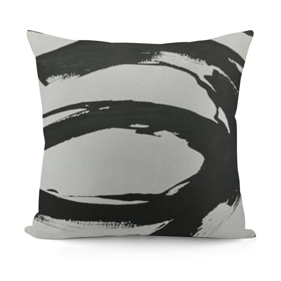 SHANXI Black and White Pillow Cases Geometric Abstract Neutral Art Throw Pillow Cover ，Modern Boho Decorative Cushion Cover,Bedroom Bed Outdoor Car Couch Sofa 12x12in