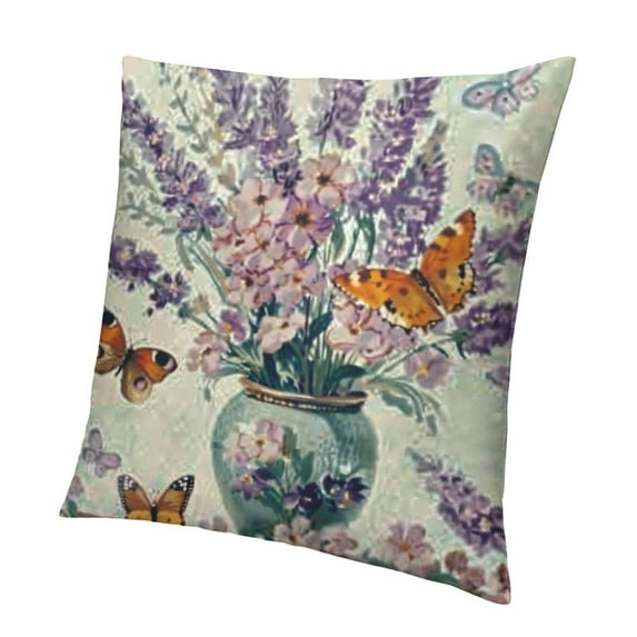SHANXI Bless This Home Throw Pillow Covers,Purple Cushion Case for Sofa Couch 22x22in