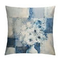 thumbnail image 1 of SHANXI Blue and Grey Art Artwork Contemporary Decorative Gray Home Decorative Throw Pillows Covers Cushion Cover for Bedroom Sofa Living Room  22x22in, 1 of 5