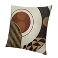 thumbnail image 1 of SHANXI Brown Gold Farmhouse Decorations Throw Pillow Covers Boho Leaves Tropical Outdoor Decorative Linen Cushion Case for Couch Sofa Home 24x24in, 1 of 5