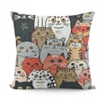 thumbnail image 1 of SHANXI Brown Red Hair Cat Raise Your Hand Flowers Funny Cat Pillow Covers Pillowcases Home Decor Bed Couch Sofa Office Living Room Cushion for Cat Lovers Gifts 20x20in, 1 of 5
