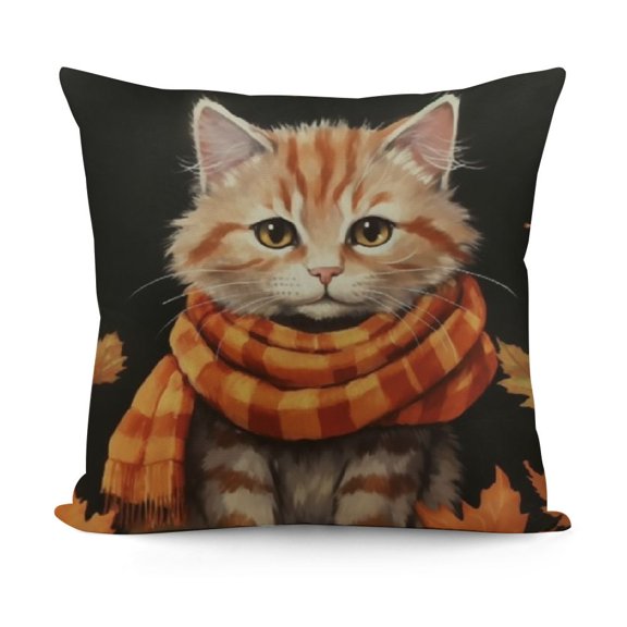 SHANXI Cat Fall Decor Thanksgiving Throw Pillowcase 12x12in