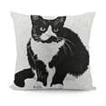 thumbnail image 1 of SHANXI Cat Kitty Themed Pillowcase Decorations for Home, Funny Quote I Just Freaking Love Tuxedo Cats Okay Throw Pillow Cover , Tuxedo Cats Gifts, Cat Lover Gifts 20x20in, 1 of 5