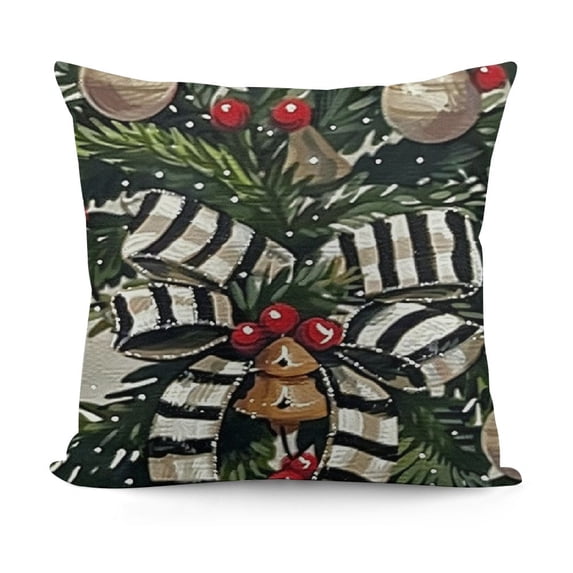 SHANXI Christmas Christmas Striped Decoration Pillow Case Decor for Home Sofa Couch 18x18in