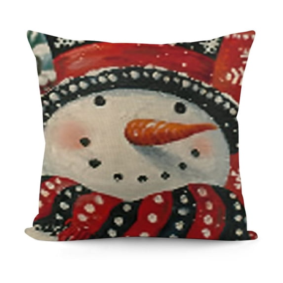 SHANXI Christmas Red Pillow Cover Festival Throw Cushion Cover Home Decorative Linen Pillowcases 22x22in