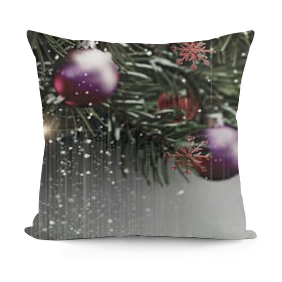 SHANXI Christmas Throw Pillow Cushion Cover, with and with Wrap Picture, Decorative Square Accent Pillow 20x20in