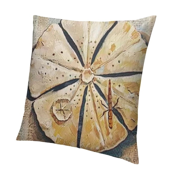 SHANXI Coastal Ocean Series Throw Pillow Covers Beach Marine Life Cushion Sea Decor Throw Pillow for Sofa Bedding,Retro Wood () 12x12in