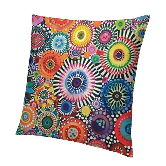 SHANXI ,Colourful Drawing Velvet Throw Pillow Covers Sofa Pillowcase Car Square Throw Pillowcases Home Decoration 12x12in
