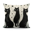 thumbnail image 1 of SHANXI Cute Black Cats Throw Pillow Covers   Mid Century Modern Retro Decorative Pillow Cases Farmhouse Home Couch Bed Sofa Modern Living Room Decor 24x24in, 1 of 5