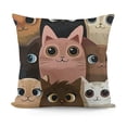 thumbnail image 1 of SHANXI Cute Cats Throw Pillow Covers Decorative Square Cushion Cases for Home Sofa Bedroom Livingroom 22x22in, 1 of 5