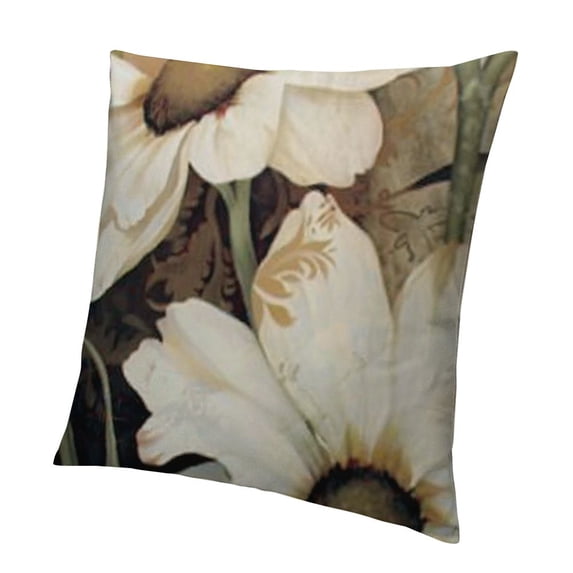 SHANXI Daisy Flower Decorative Pillow Covers White Floral Plant Throw Pillow Square Accent Pillow Case for Sofa Bedding 22x22in