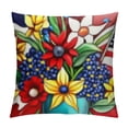thumbnail image 1 of SHANXI Decor, Linen Pillow Case for ,,Veteran's Day,, Summer Outdoor Red White Blue Decorations 20x20in, 1 of 5