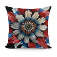 thumbnail image 1 of SHANXI Decor Patriotic America USA Stars Holiday Pillow Case Independence Memorial Day Decorations for Home Sofa Couch 12x12in, 1 of 5