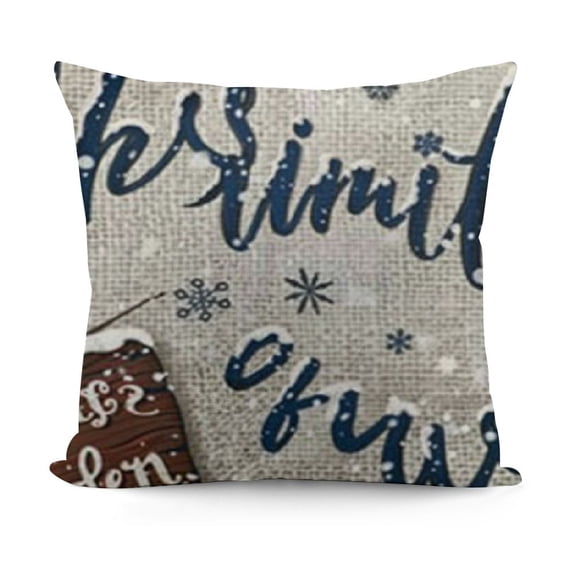 SHANXI Decorative Pillow Covers Throw Pillow Cases Linen Square for Sofa Couch, Merry Christmas Decor 20x20in