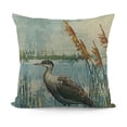 thumbnail image 1 of SHANXI Decorative Throw Pillow Covers Watercolor Blue Heron Square Linen Pillowcases Cushion Case for Couch Sofa 12x12in, 1 of 5