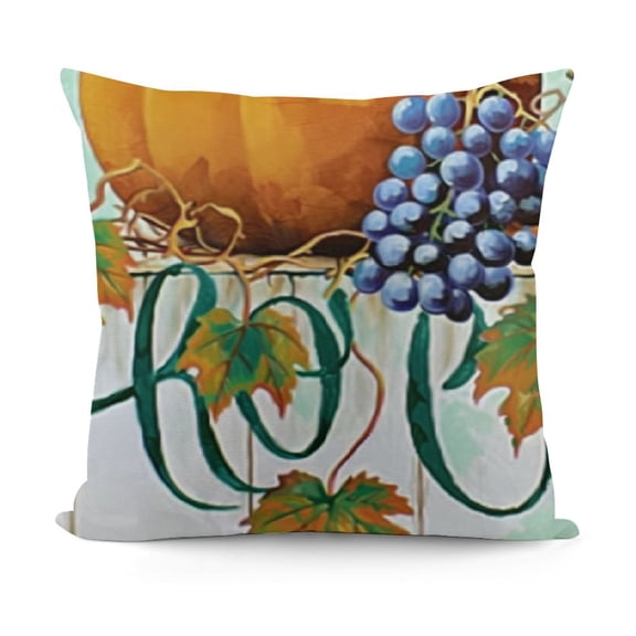 SHANXI  Fall Decor Pillow Covers Super Soft Autumn Pumpkin Harvest Fall Outdoor Fall Pillows Decorative Throw Pillows Farmhouse Cushion Case Season’s Greeetings Decorations 12x12in